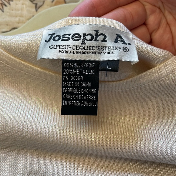 Vintage Joseph A Silk Metallic Top - Picture 5 of 5